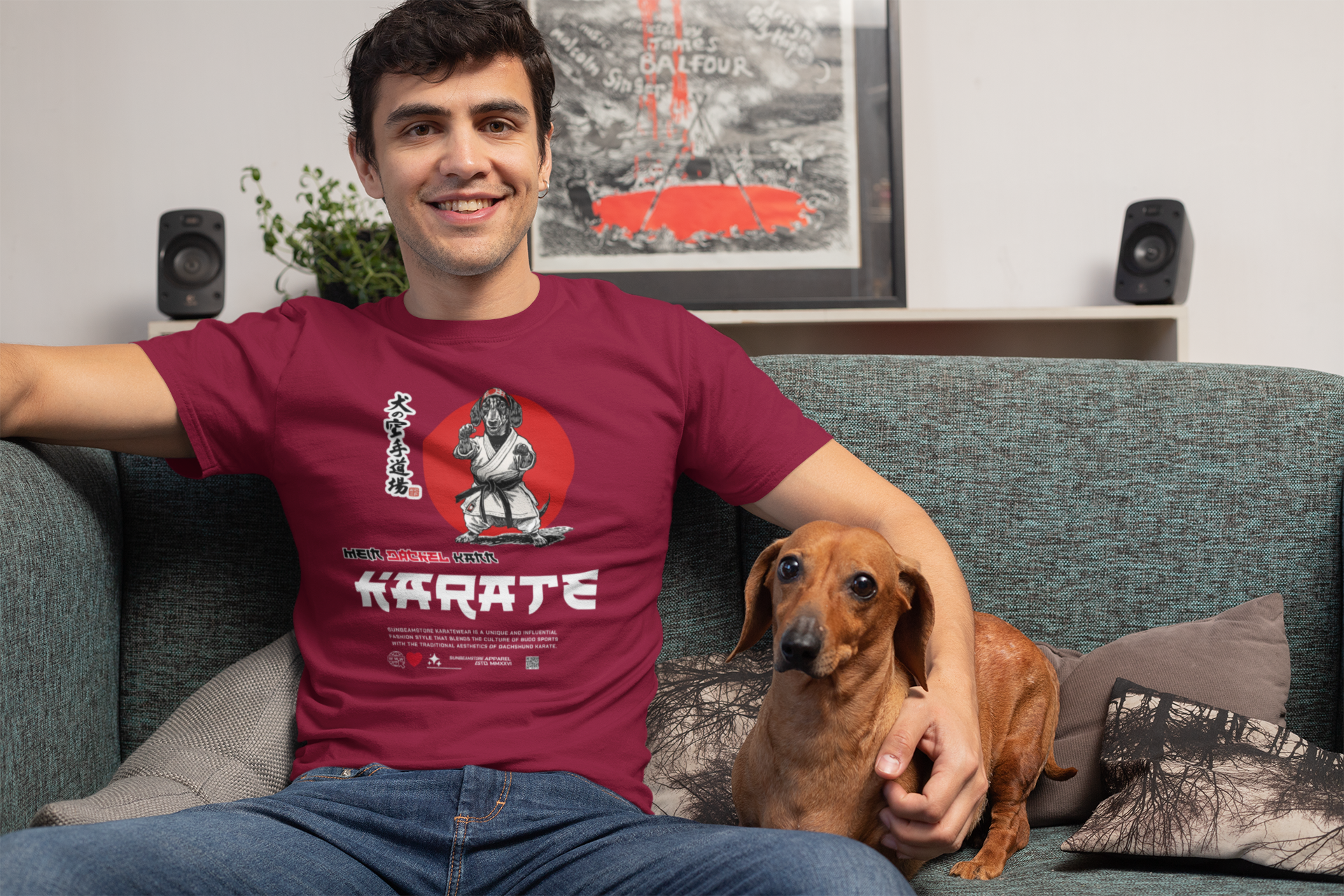 Mein Dackel kann Karate – Lustiges Dackel T-Shirt für Hundeliebhaber | Funny Dachshund Shirt