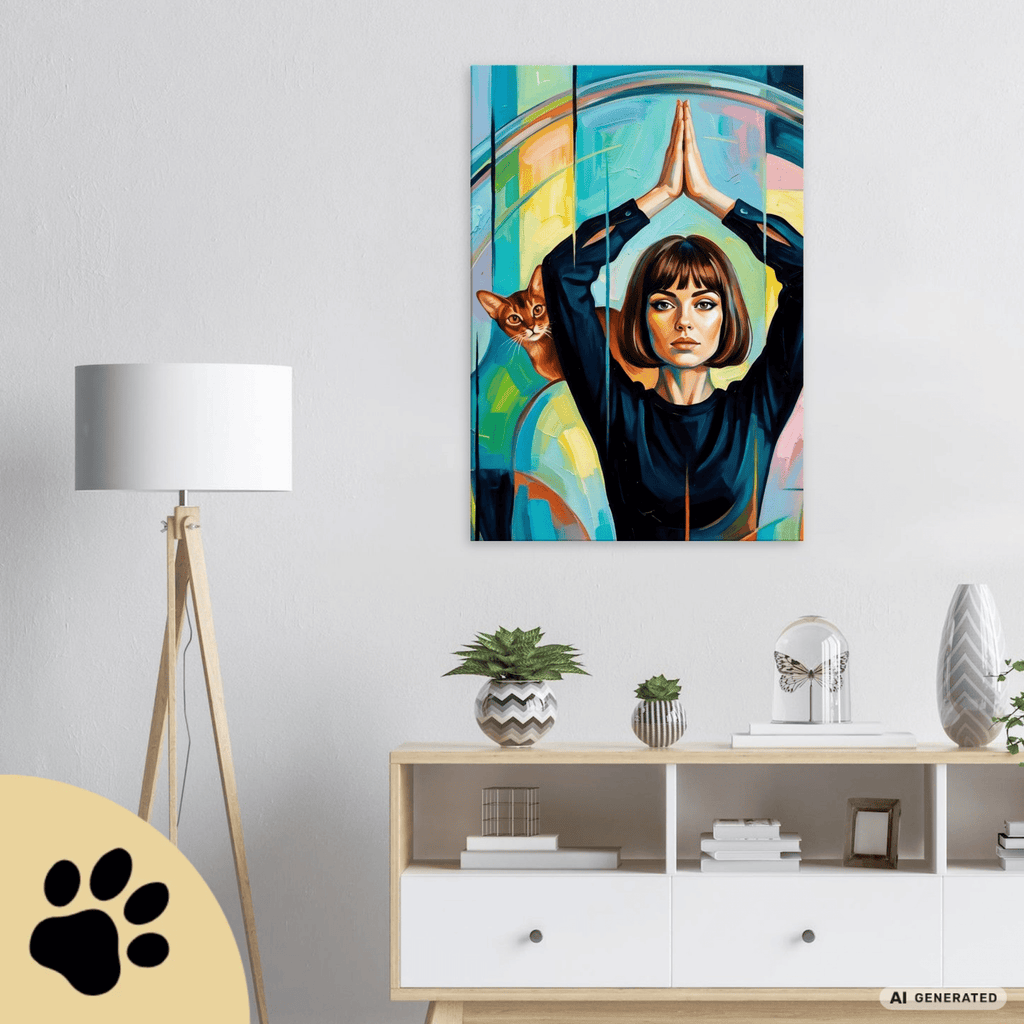 The Quiet Queens – Modernes Katzenbild auf Leinwand 70 x 100 cm | Elegante Wandkunst für Katzenliebhaber I Canvas 70x100 cm / 28x40″ - Sunbeamstore