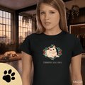 Türkisch Angora Katzen Shirt – Elegantes Katzen Design mit floralem Rahmen | Geschenk für Katzenliebhaber - Sunbeamstore