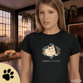 Türkisch Angora Katzen Shirt – Elegantes Katzen Design mit floralem Rahmen | Geschenk für Katzenliebhaber - Sunbeamstore