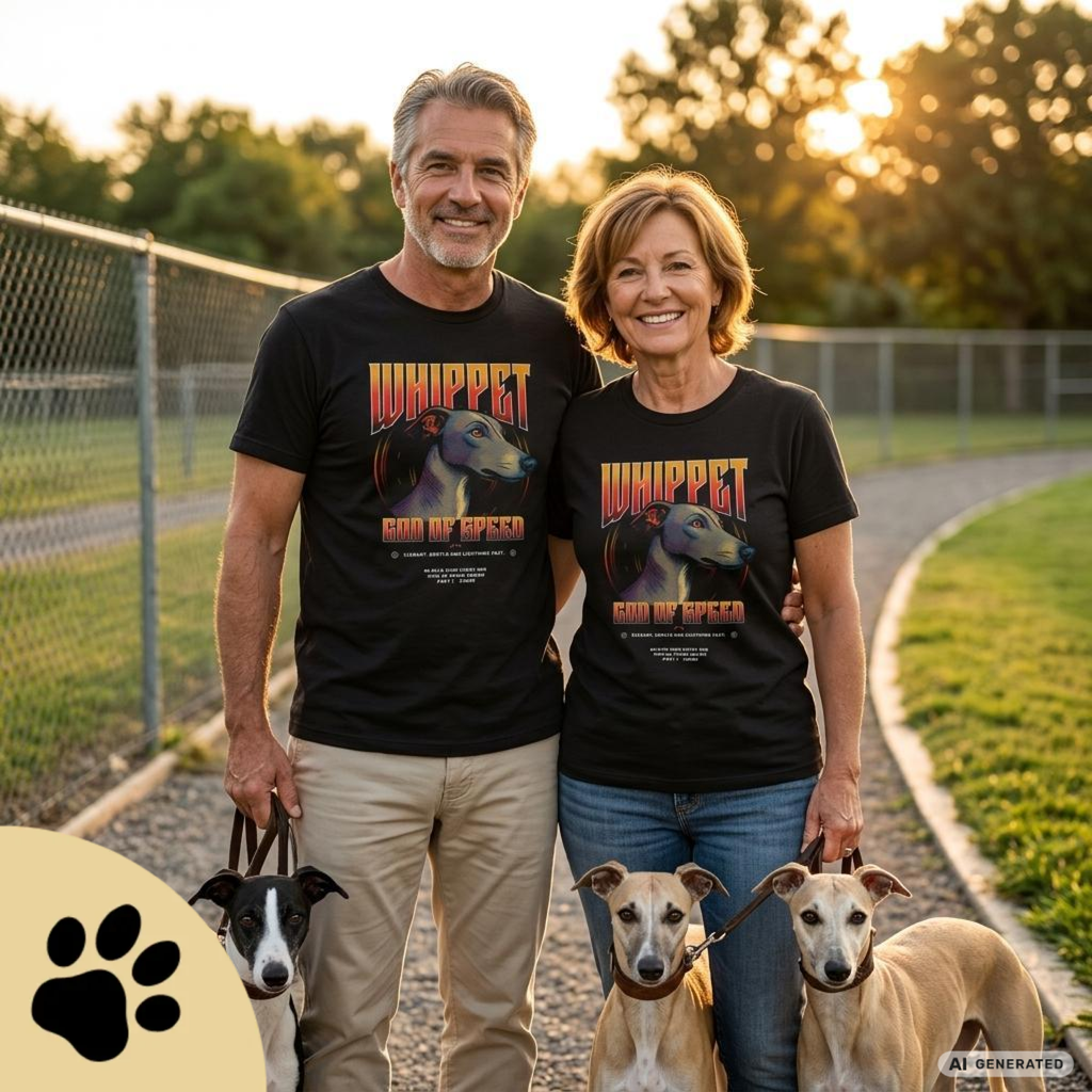Whippet T-Shirt – Gods of Speed Series Part 1, Windhund Shirt, Whippet Geschenk, Elegantes Hundemotiv, Sighthound Shirt für Whippet Liebhaber Premium Unisex Crewneck T-shirt | Bella + Canvas 3001 - Sunbeamstore