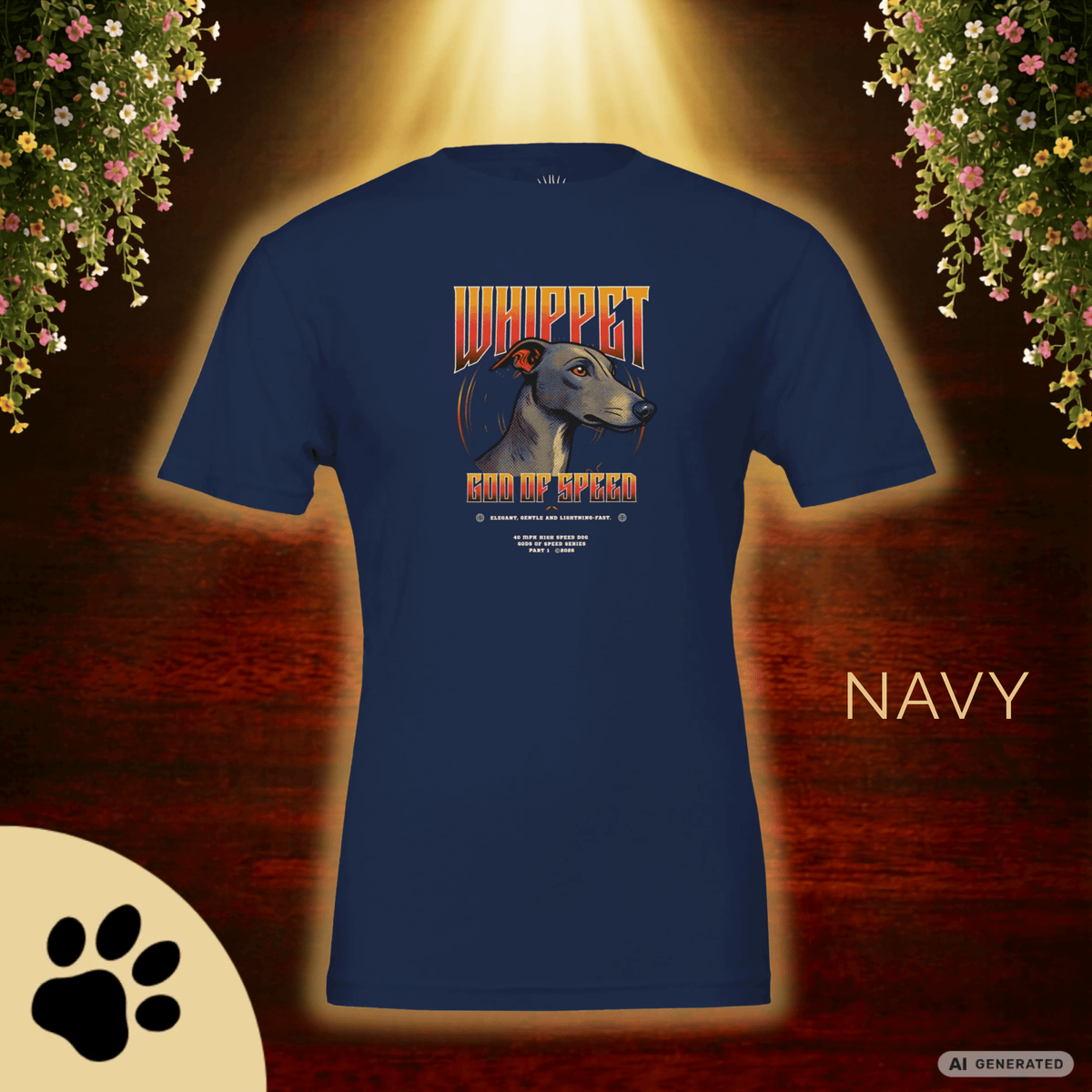 Whippet T-Shirt – Gods of Speed Series Part 1, Windhund Shirt, Whippet Geschenk, Elegantes Hundemotiv, Sighthound Shirt für Whippet Liebhaber Premium Unisex Crewneck T-shirt | Bella + Canvas 3001 - Sunbeamstore