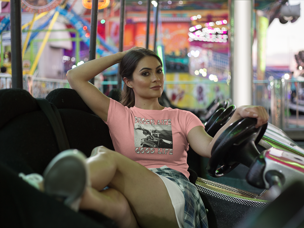 Buggy Life Good Life T-Shirt Damen – Sommer Shirt Cabrio Beach Vibes | Urlaub Outfit Frauen | Gildan 64000L