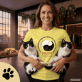 Yin Yang Katzen T-Shirt – Mee+Oow Duality, Minimalistisches Katzen Design, Katzenliebhaber Geschenk - Sunbeamstore