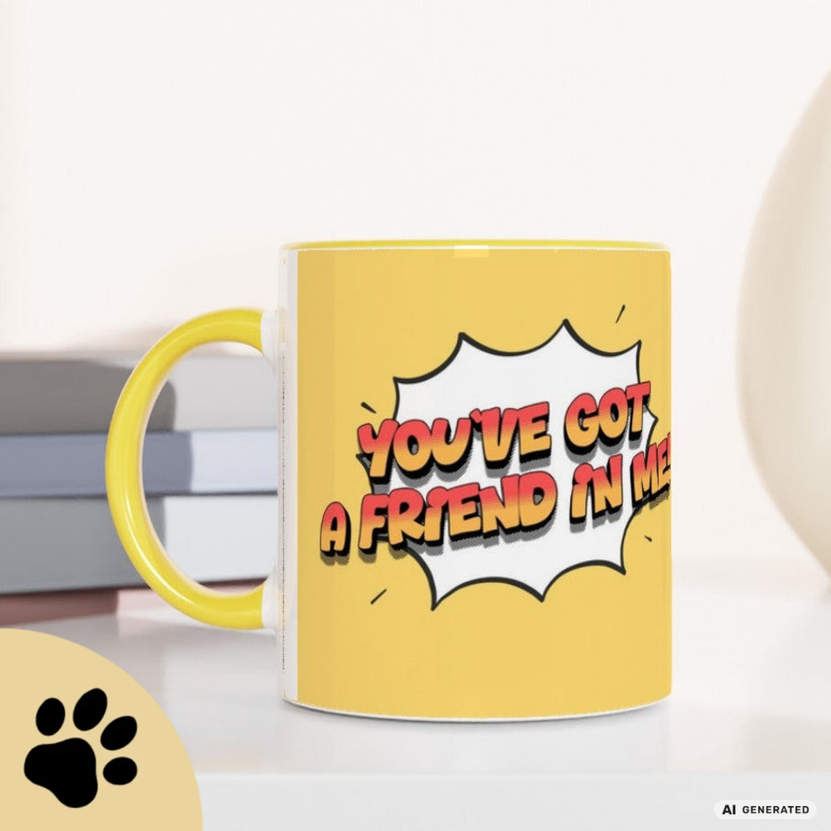 You`ve got a friend in me! White 11oz Ceramic Mug with Color Inside - Sunbeamstore