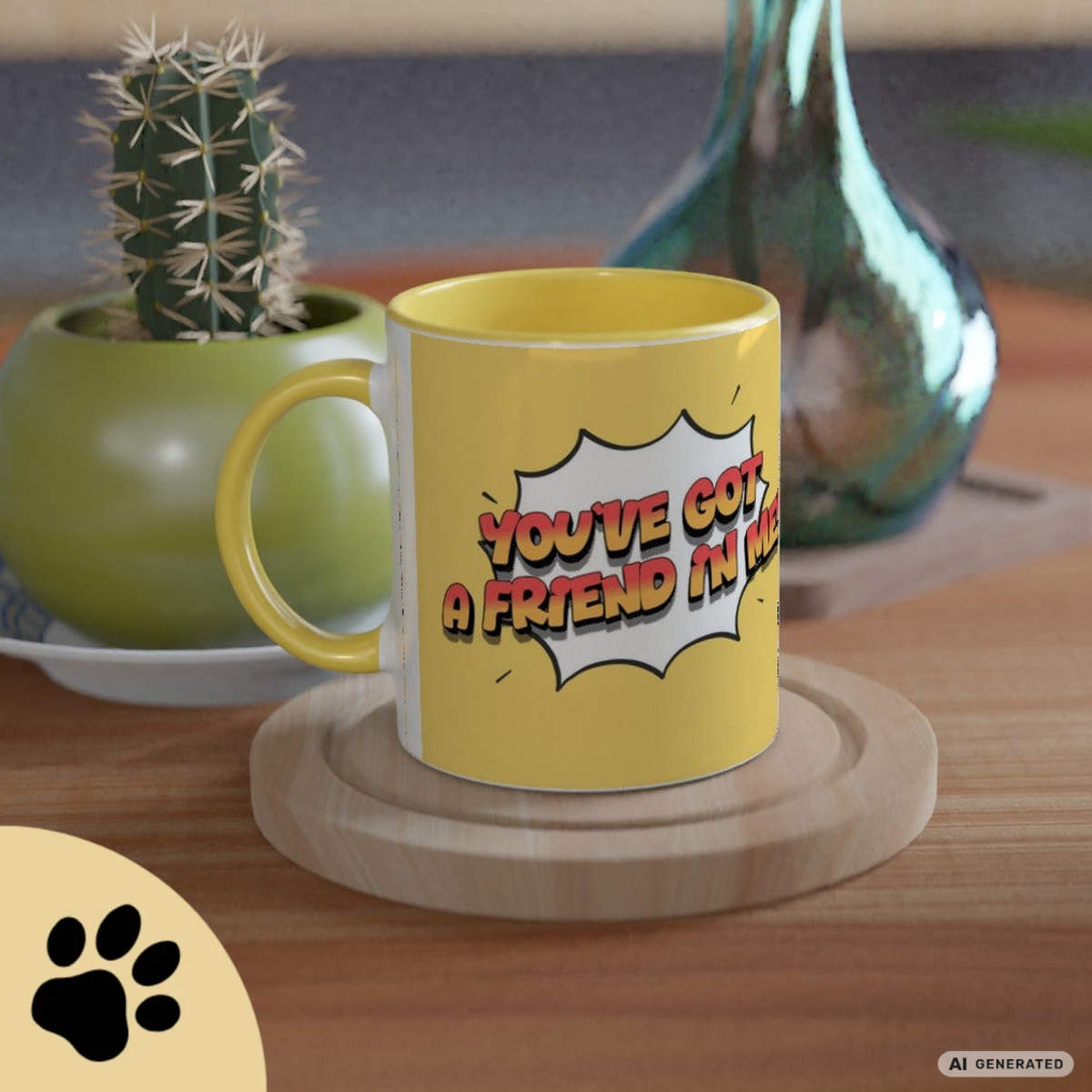 You`ve got a friend in me! White 11oz Ceramic Mug with Color Inside - Sunbeamstore